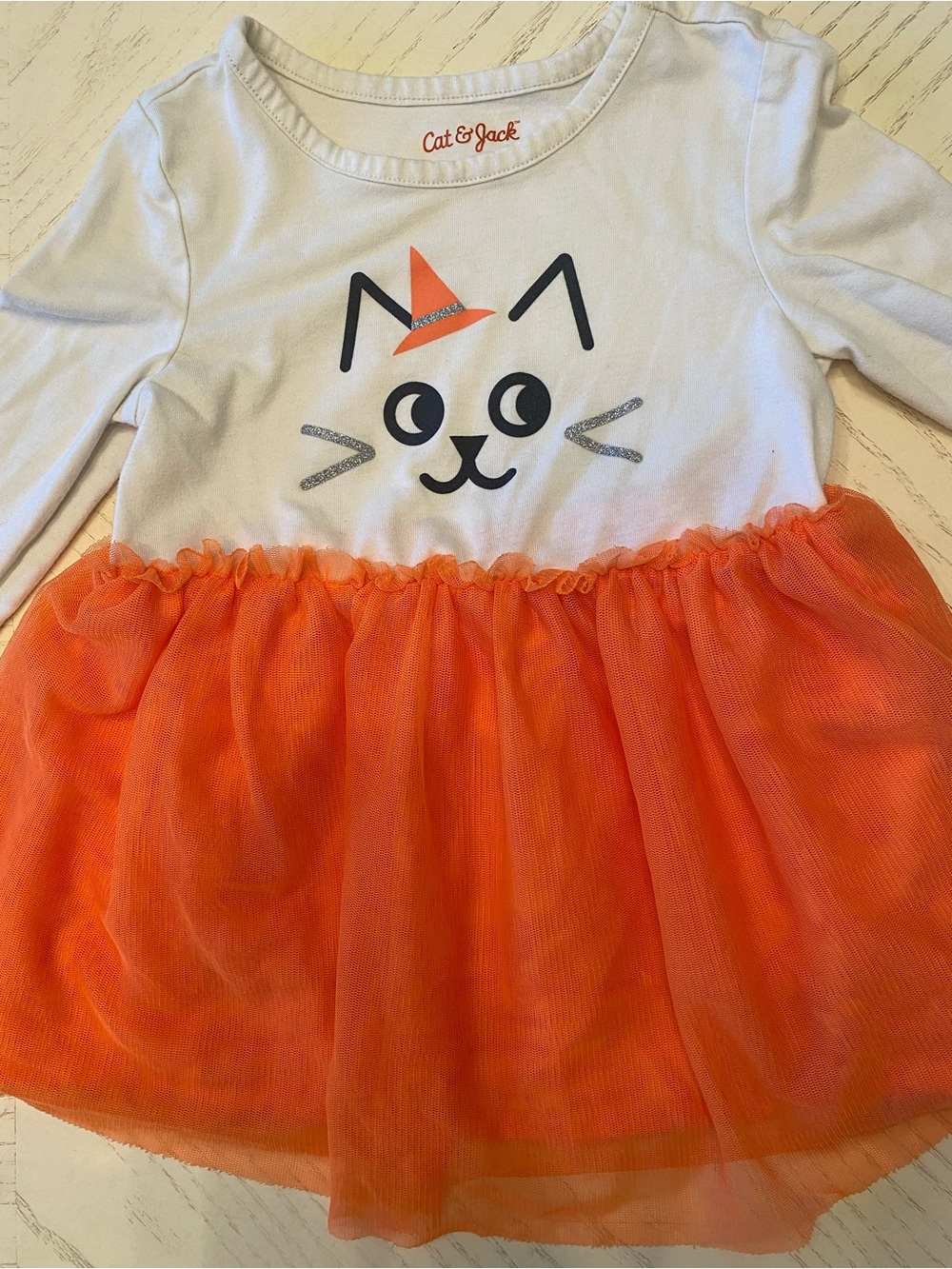 Cat & Jack Toddler Girls' 4T Halloween Cat Tutu Dress/Top 🐈 🎃 🐈‍⬛ 🧙